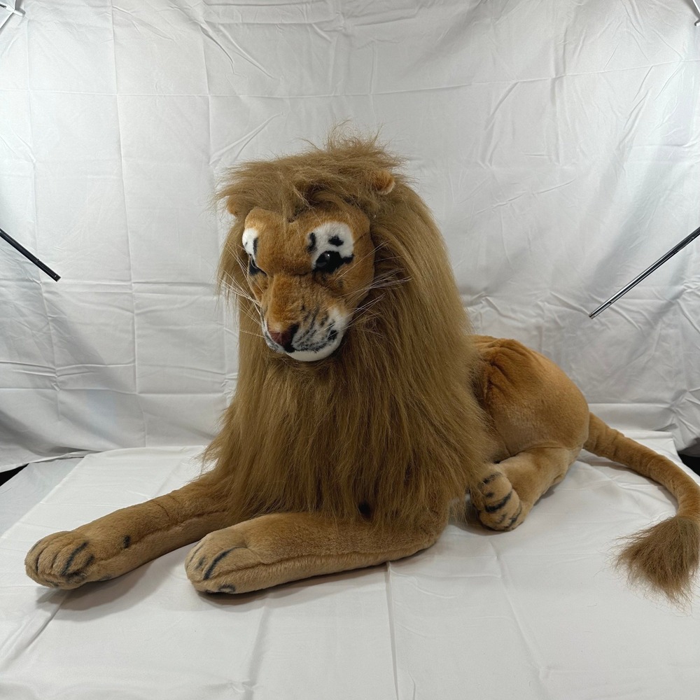Kellytoy USA Lion Plush 38 Inch Realistic Stuffed Animal Toy Long Mane Large